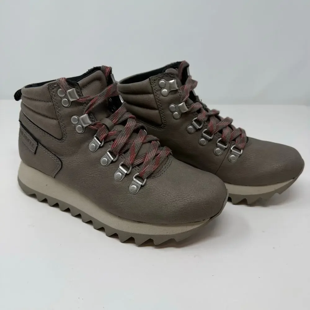 Merrell Alpine Hiking Boots Women's 6 Falcon Brown Brindle Laces Outdoor EUC - Picture 2 of 12